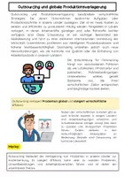 Vorschau - Arbeitsblätter - Outsourcing und Produktionsverlagerung: Globalisierung Wirtschaft - Seite 1
