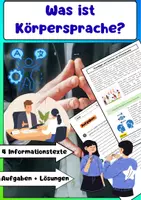 Vorschau - Arbeitsblätter - Was ist Körpersprache? Nonverbale, Kommunikation & Mimik - Deckblatt
