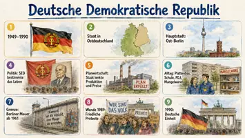 Vorschau - Arbeitsblätter - Arbeitsblatt "Deutsche Demokratische Republik" + Onlineübung & MP3 + Infografik - Seite 3