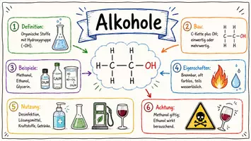 Vorschau - Arbeitsblätter - Lernposter + Arbeitsblatt "Alkohole" + interaktive Lösung & MP3 + Infografik - Seite 2