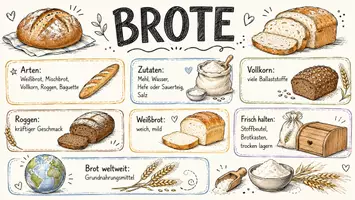 Vorschau - Arbeitsblätter - Arbeitsblätter zum Thema "Brot" + Lösung & MP3 + Mindmap + Infografik - Seite 1