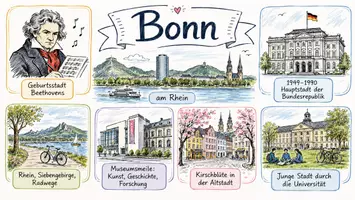 Vorschau - Arbeitsblätter - Arbeitsblätter zum Thema "Bonn" + Lösung & MP3 + Mindmap + Infografiken - Seite 1