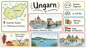 Vorschau - Arbeitsblätter - Arbeitsblatt "Ungarn" + Onlineübung & MP3 + Mindmap + Infografik - Seite 1