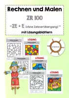 Vorschau - Arbeitsblätter - ZR 100 ZE + E ohne Zehnerübergang (Rechnen und Malen) - Deckblatt