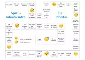 Aperçu - Jeux - Brettspiel - Infinitivsätze (Zu + Infinitiv) - Page 1