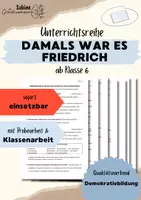 Vorschau - Unterrichtsreihen - Damals war es Friedrich – Komplette Unterrichtsreihe mit Klassenarbeit & Differenzierung - Deckblatt