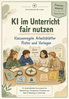 Vorschau - Unterrichtsreihen - KI im Unterricht fair nutzen Klassenregeln und Arbeitsblätter Klasse 5 bis 10 - Deckblatt