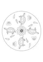 Vorschau - Mal- und Bastelvorlagen - Schildkröten-Mandalas für Klasse 1 bis 6 - Seite 3