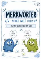 Vorschau - Arbeitsblätter - Merkwörter mit V/v - Tafelmaterial und Arbeitsblätter - Deckblatt
