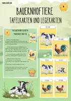 Vorschau - Präsentationen/Tafelbilder - Bauernhoftiere Tafelkarten und Legekarten - Deckblatt