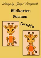 Vorschau - Bildkarten - Bildkarten Formen Giraffe - Deckblatt