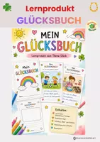 Vorschau - Stundenentwürfe - Mein Glücksbuch / Lernprodukt zum Thema Glück / Philosophie-Ethik - Deckblatt
