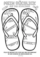 Vorschau - Arbeitsblätter - Flip-Flop Steckbrief Rückblick auf das Schuljahr - Schuljahresende & Sommer - Seite 1