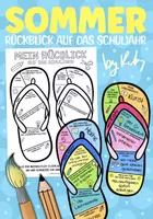 Vorschau - Arbeitsblätter - Flip-Flop Steckbrief Rückblick auf das Schuljahr - Schuljahresende & Sommer - Deckblatt