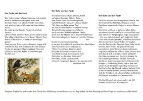 Vorschau - Arbeitsblätter - Der Fuchs und der Rabe Drei Fabel als Vergleichstexte - Seite 2