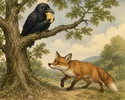 Vorschau - Arbeitsblätter - Der Fuchs und der Rabe Drei Fabel als Vergleichstexte - Deckblatt
