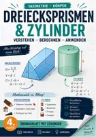 Vorschau - Arbeitsblätter - Dreiecksprismen & Zylinder – Übungsblatt mit Lösungen 4 - Deckblatt