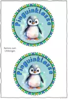 Vorschau - Mal- und Bastelvorlagen - Buttons Pinguin – Klassentier Pinguinklasse | 4 Vorlagen zum Ausmalen & Basteln - Seite 2