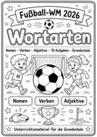 Vorschau - Stationenlernen - WM 2026 Wortarten 10 Aufgaben & Lösungsschlüssel Nomen, Verben, Adjektive Grundschule - Deckblatt