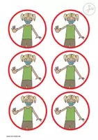 Vorschau - Arbeitsblätter - Coronavirus: Abstand halten! Aufkleber und Plakate - Seite 3