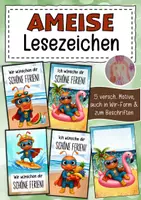 Vorschau - Anderer Materialtyp - Feriengrüße Ameise Ameisenklasse Lesezeichen Sommer - Deckblatt