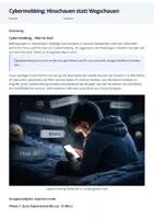 Vorschau - Unterrichtsreihen - Cybermobbing Gruppenarbeit 7./8. Klasse - Deckblatt