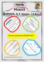 Vorschau - Arbeitsblätter - Arbeitslatt zu "Musix3": Barock, G. F. Händel, J. s.Bach + Interactive - Deckblatt