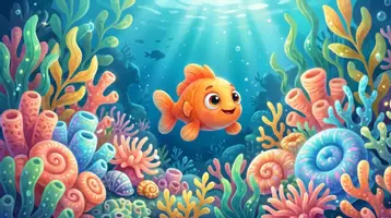 Aperçu - Cartes / Images - Kamishibai- Le petit poisson nage au soleil - Page 3