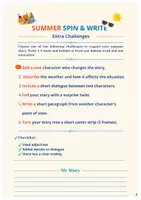 Vista previa - Hojas de trabajo - Summer Writing Activity- Story Maker - página 3