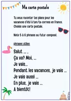 Vorschau - Arbeitsblätter - Ecire une carte postale - Postkarte aus Frankreich! - Seite 1