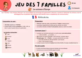 Aperçu - Apprentissages en autonomie - 7 familles "Les animaux de l'Europe" - Page 2