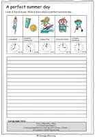 Vorschau - Arbeitsblätter - Writing - a perfect summer day (3 Versionen + Language help) - Seite 1