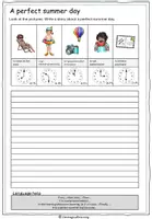 Vorschau - Arbeitsblätter - Writing - a perfect summer day (3 Versionen + Language help) - Seite 3