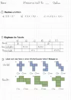 Vorschau - Arbeitsblätter - Klassenarbeit: Division, Prozente und Körper (Förder) - Deckblatt