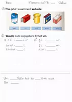 Vorschau - Arbeitsblätter - Klassenarbeit: Division, Prozente und Körper (Förder) - Seite 2