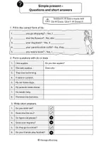 Vorschau - Arbeitsblätter - Simple present - questions and short answers with do and does - Seite 1