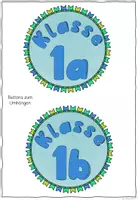 Vorschau - Mal- und Bastelvorlagen - Buttons Klassenname – Klasse 1a bis 4d | 4 Vorlagen zum Ausmalen & Basteln - Seite 3
