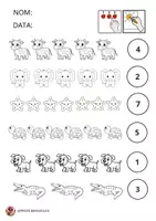 Vista previa - Hojas de trabajo - CUENTA Y PINTA LOS ANIMALES - Portada