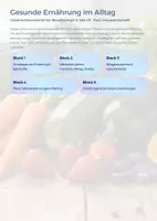 Vorschau - Unterrichtsreihen - Gesunde Ernährung im Alltag – Grundlagen, Mahlzeitenplanung & Ernährungskompetenz - Deckblatt