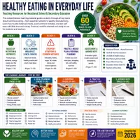 Vorschau - Unterrichtsreihen - Healthy Eating in Everyday Life | Nutrition, Meal Planning & Healthy Living - Deckblatt