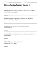 Vorschau - Stundenentwürfe - Mathe Textaufgaben Klasse 3 – Pflanzen im Garten (30 Aufgaben mit Lösungen) - Seite 3