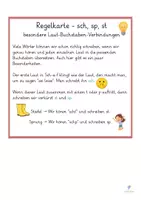 Vorschau - Stationenlernen - sch, sp, st - Laute - Buchstaben - Klasse 1-2 - Regelkarte + Wortkarten - Seite 2