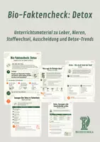 Vorschau - Arbeitsblätter - Bio-Faktencheck: Detox - Unterrichtsmaterial zu Leber, Nieren, Stoffwechsel, Ausscheidung und Detox-Trends - Deckblatt