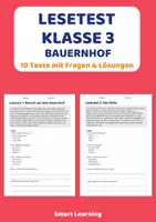 Vorschau - Stundenentwürfe - Lesetest Klasse 3 – Bauernhof | 10 Lesetexte mit Fragen & Lösungen - Deckblatt