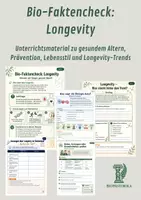 Vorschau - Arbeitsblätter - Bio-Faktencheck: Longevity - Unterrichtsmaterial zu gesundem Altern, Prävention, Lebensstil und Longevity-Trends - Deckblatt