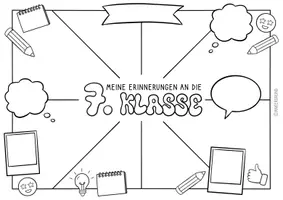 Vorschau - Arbeitsblätter - Mein Rückblick auf die 7. Klasse - Reflexion zum Schuljahresende & Sommerferien - Seite 1