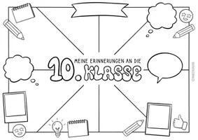 Vorschau - Arbeitsblätter - Rückblick auf die 10. Klasse - Reflexion zum Schuljahresende & Sommerferien - Seite 1