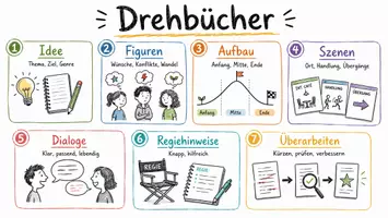 Vorschau - Arbeitsblätter - Arbeitsblätter "Drehbuch" + Lösung & MP3 + Mindmap + Infografik - Seite 1