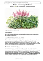 Vorschau - Unterrichtsreihen - English für Gärtner: The Perennial Garden Design, Soil, and Care - Deckblatt