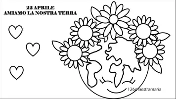 anteprima - Materiale per pittura e bricolage - Il mondo con i fiori - Pagina di copertina